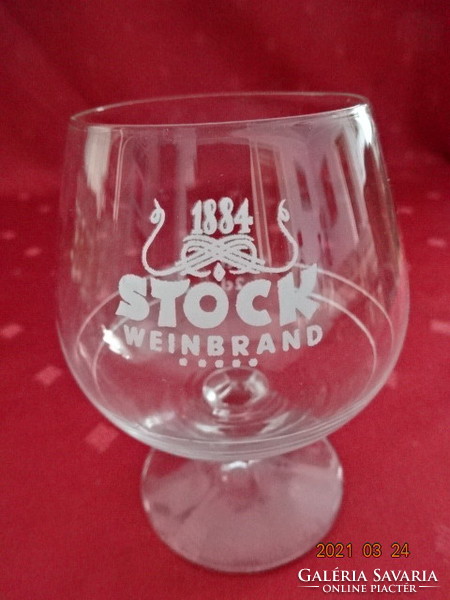 Glasses of cognac - six pieces with the inscription stock weinbrand. He has!