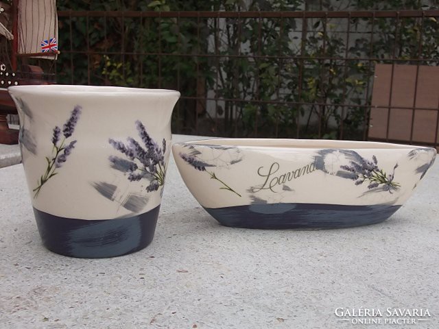 Lavender mot. Flower basket set, 2 pieces, beautiful design