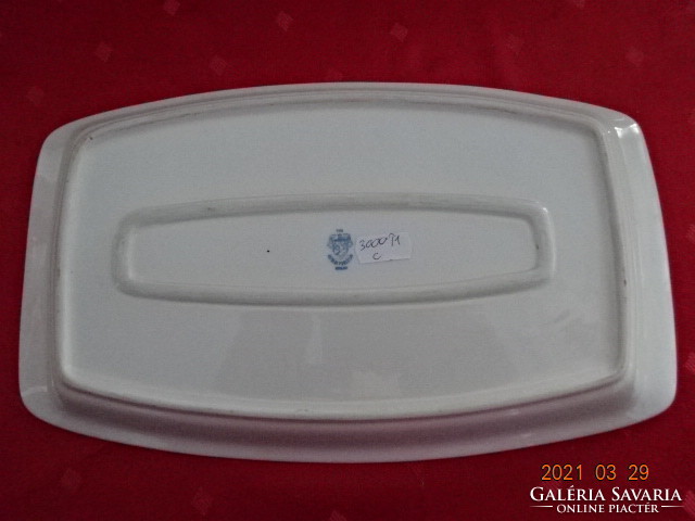 Lowland porcelain, brown patterned meat dish. Size:. 31.5 X 19 x 3 cm. He has!