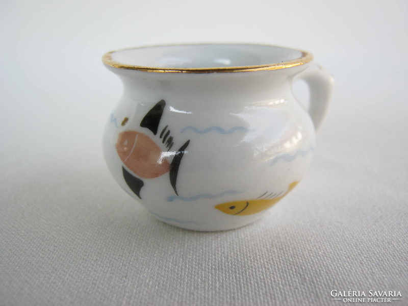 Balaton Remembrance Aquincum porcelain fish mini mug