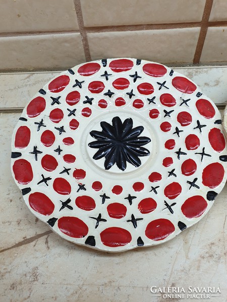 Retro festett kerámia tányér 2 db eladó!