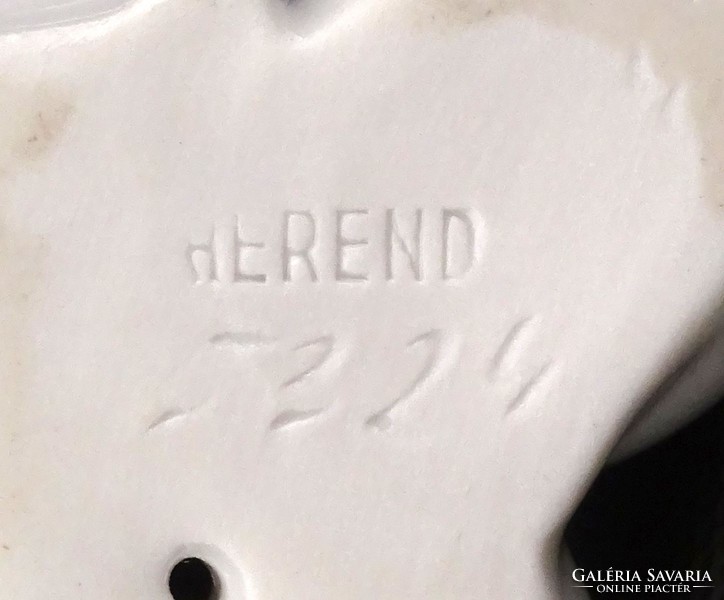 1D781 Régi Herendi porcelán nyúl nyuszi pár ~5 cm