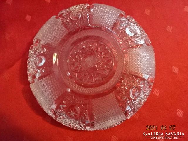 Lead crystal glass centerpiece, diameter 18.3 cm. He has!