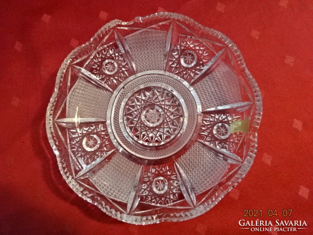 Lead crystal glass centerpiece, diameter 18.3 cm. He has!