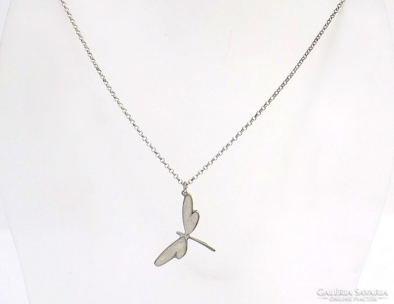 Silver chain with dragonfly pendant (zal-ag88762)