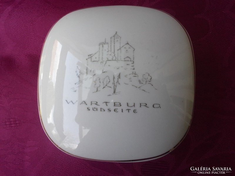 Wartburg Castle, visible, marked, porcelain bonbonier. Cheaper!