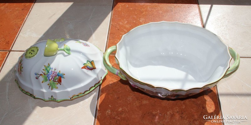 Herend Victoria oval large soup bowl vbo 1.