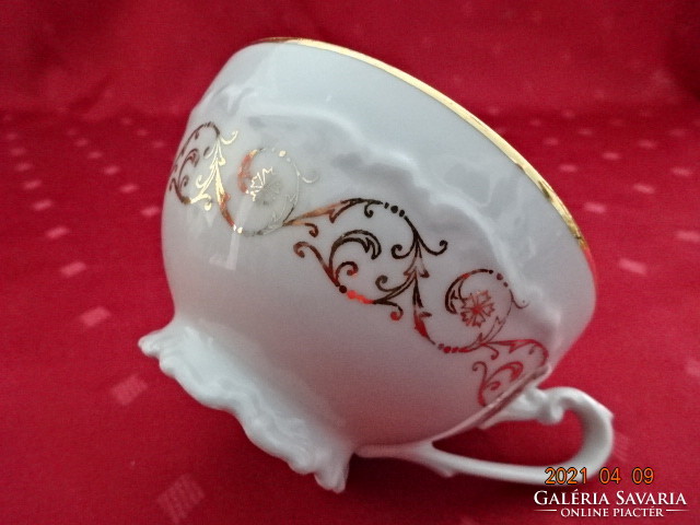 Csehszlovák porcelán, antik teáscsésze, arany szegéllyel és díszítéssel. Vanneki!