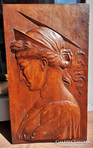 Ignác Pintér, carved wooden sculpture by wood sculptor 1883. Sopron