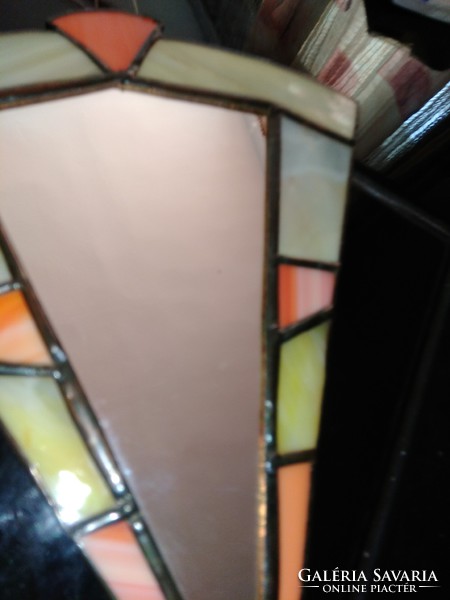 Kézműves készítésű Tiffany technikájú fali  tükör