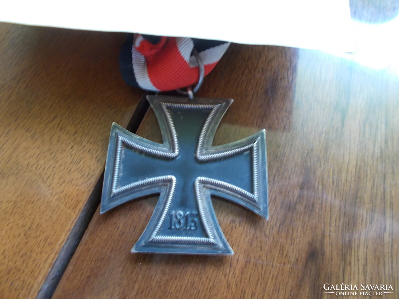 WW2,Német jelvény,vas kereszt,eredeti szalag és zacskó