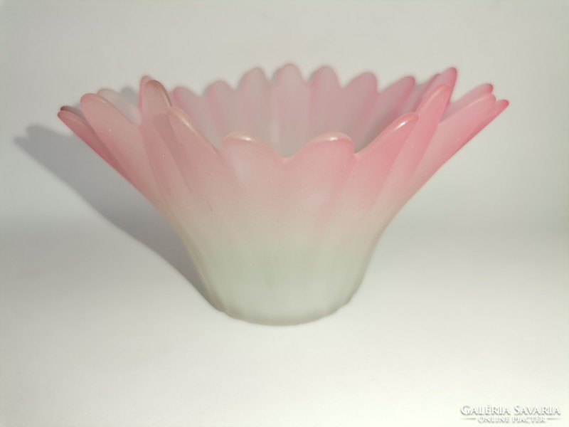 Wonderful flower cup glass candlestick tea candle holder