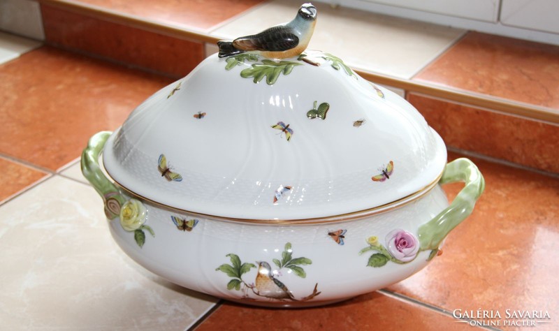 Herend rothschild 12-person birdcatch soup bowl