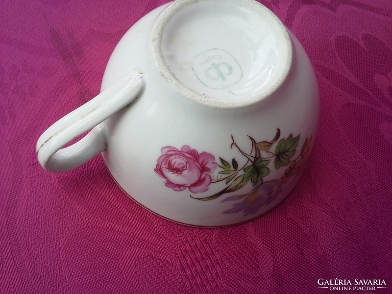 Colbitz (német), porcelán csésze, virág mintás.