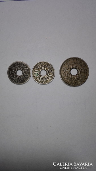 Francia centimes 1917-19-27