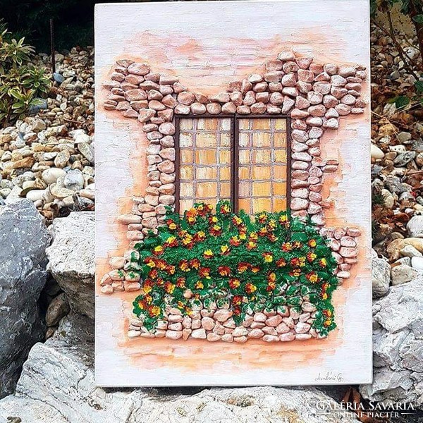 "Ablak" kavicskép