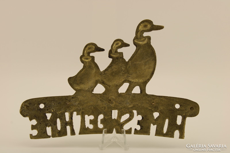 Bronze coat holder, vintage coat hooks, swan / goose coat holder
