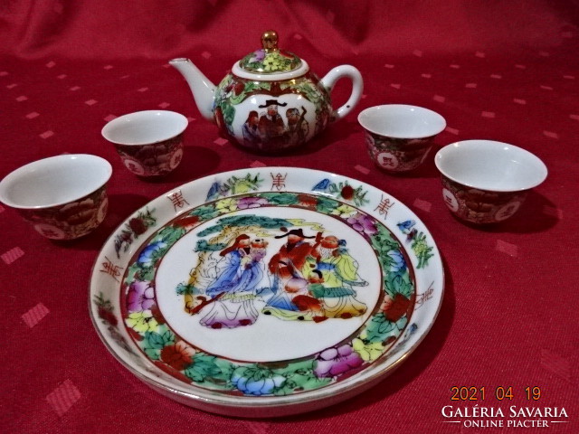 Négy személyes japán porcelán,  úti teáskészlet.  Vanneki!