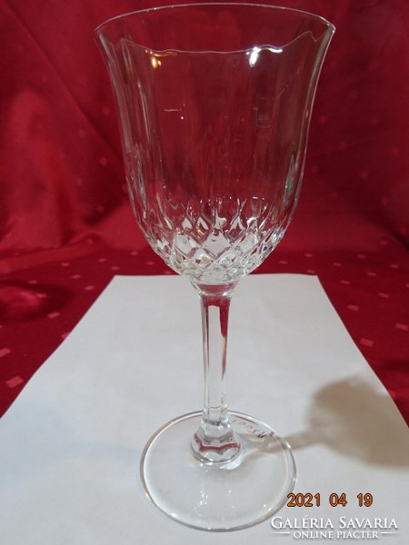 Crystal glass goblet with base, height 17 cm. 2 pcs for sale together. He has!