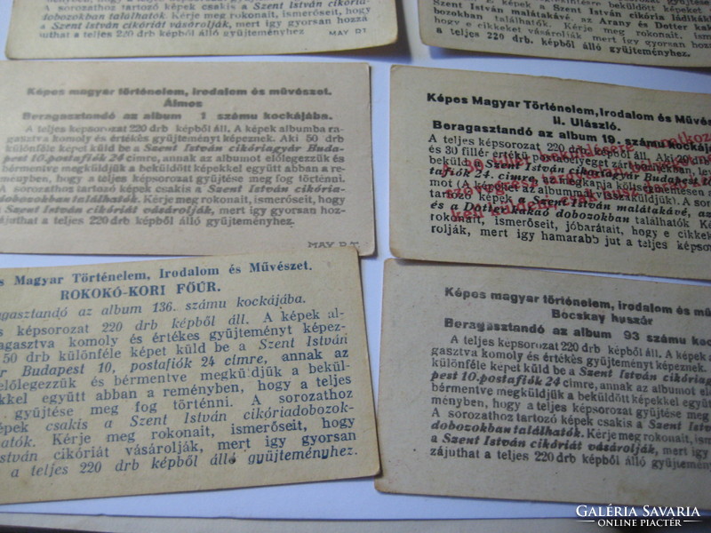 Pictures of a glued album of capable Hungarian history, literature and art 1930