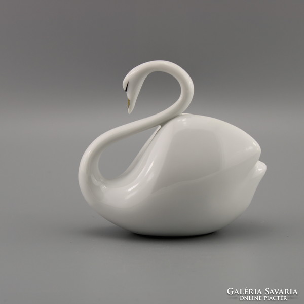 Swan porcelain figure, vintage swan figure