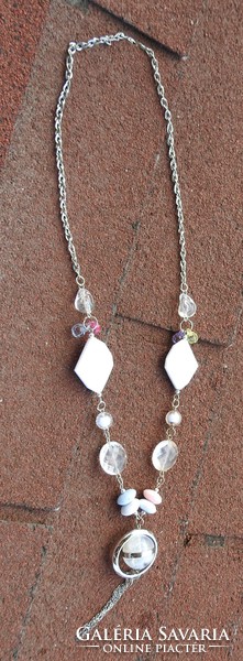 Old stone beaded necklaces - pendant