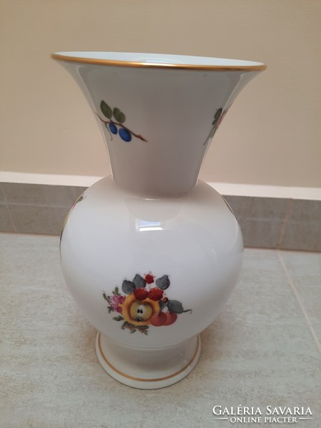 Herendi gyümölcsmintás BFR porcelán váza