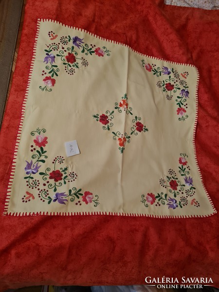 Hand embroidered tablecloth 68x71 cm