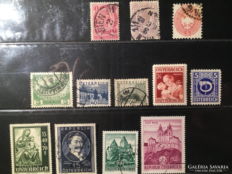 NMÁ! - 1863-1963 Osztrák bélyegek (12 db)