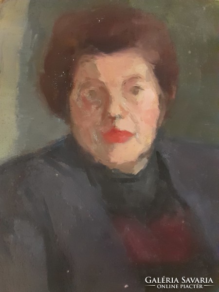 Iván Szilárd: Vörös hajú nő portréja, eredeti olaj-vászon