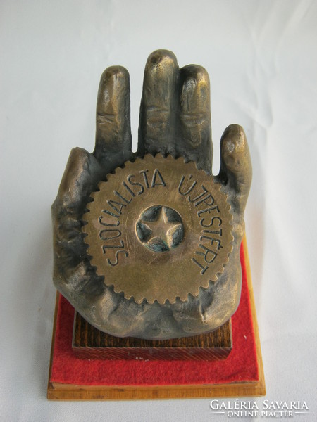 Industrial artist's bronze hand 