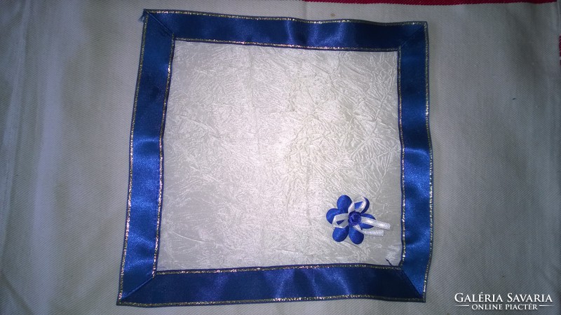 Beautiful silver-royal blue napkin holder