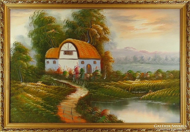 1D957 XX. századi festő : Mesebeli házikó