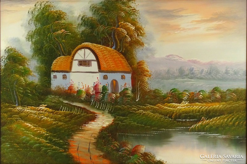 1D957 XX. századi festő : Mesebeli házikó