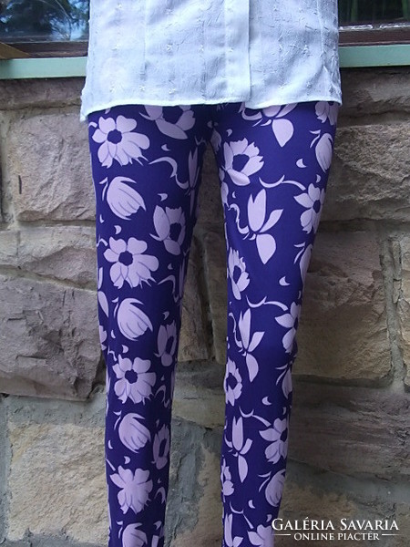 Akciós ár ! Szines-mintás női  nadrág-leggings-capri 3 szín/minta M-L