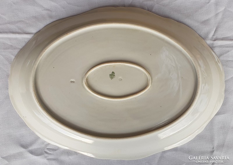 Old zsolnay large oval serving bowl