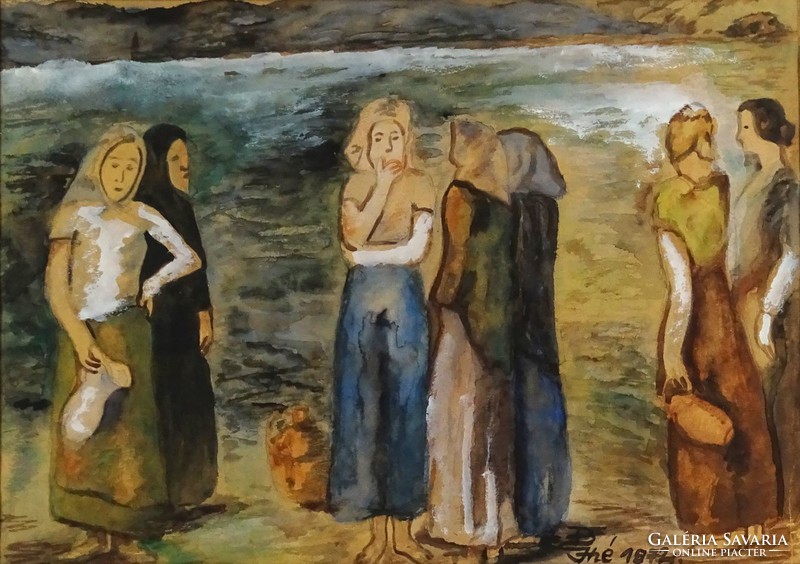1D983 XX. századi festő : Vízhordó nők 1972