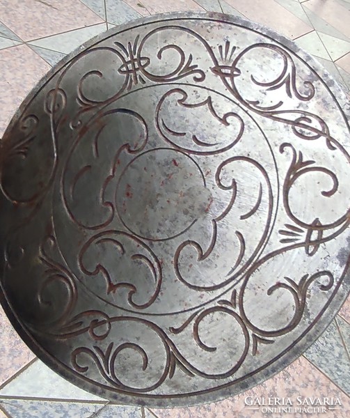 Wafer baking mold, wrought iron, beautiful baroque pattern baking mold with decorative year