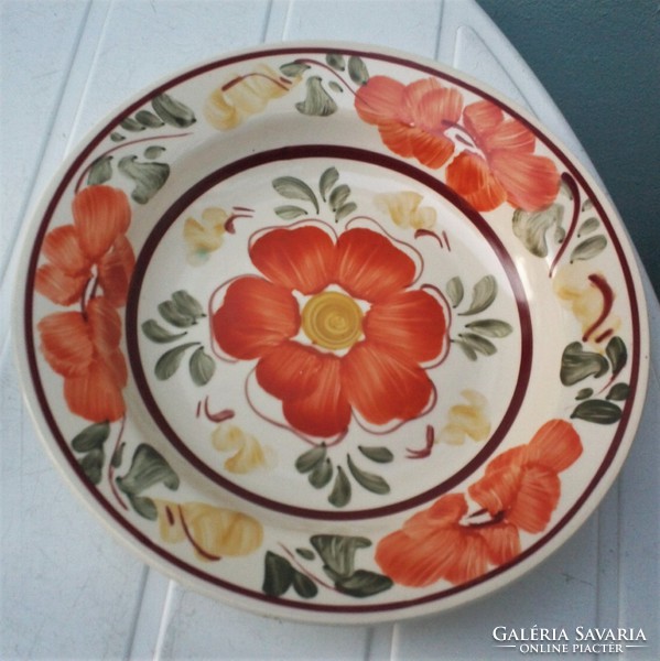 Kézifestett  porcelán fali tányér FS jelzés