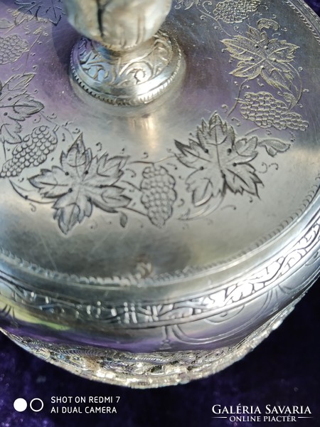 Antik perzsa ezüst cukortartó (sugar bowl Isfahan) /84 zolotnik=875/