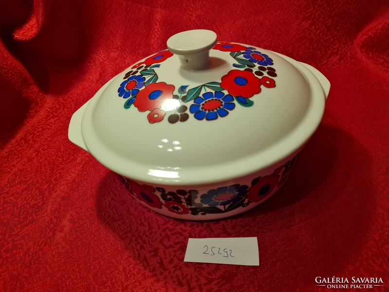 Flower-patterned ceramic bowl 21 x 7 cm