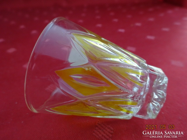 French crystal brandy heap, yellow in color, height 5 cm. He has!
