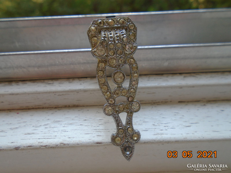 1920 ART DECO DRESS CLIP Gatsby,Charleston stílus Made in Czechoslovakia ruha ékszer