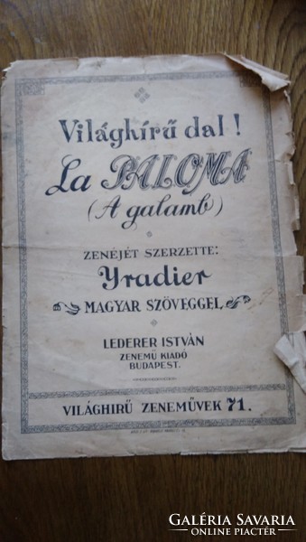 Antik kotta csomag 6 db -Bástyasétány 77,A galamb,Pajace-prológ,Ó sole mio,Csinom Palkó,Handel,Gluck