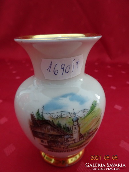 Seltmann Bavaria német porcelán váza, Innervillgraten emlék. Vanneki!