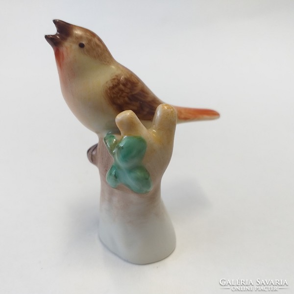 Herend mini bird porcelain figure. 5 Cm.