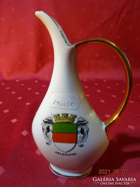 Bavaria német porcelán kiöntő, karaffa, Helgoland címerével.  Vanneki!