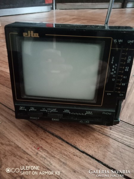 Elta 2200 working portable black and white 12cm television from the 1970s
