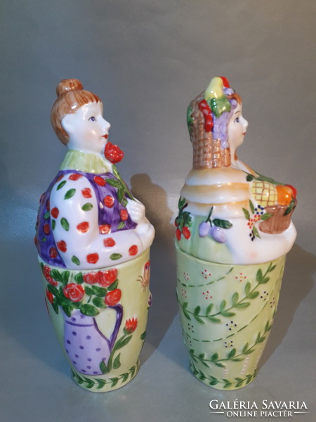Willeroy&Boch porcelán kettő darab figurális tároló fűszeres fűszertartó
