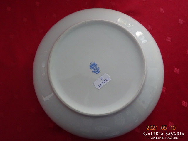 Lowland porcelain, brown striped round bowl, diameter 24 cm. He has!